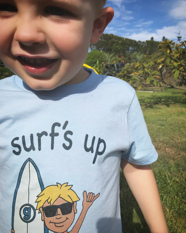 Surfs Up Boy Organic Cotton Tee